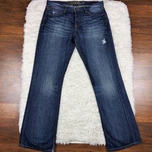 Lucky Brand 227 Slim Bootcut Distress Jeans Sz  34